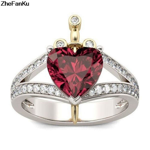 crown style jewelry vintage red stone heart-shaped rings for women engagement party jewelry ring bijoux fashion accessories, Slivery;golden
crown style jewelry vintage red stone heart-shaped rings for women engagement party jewelry ring bijoux fashion accessories, Slivery;golden