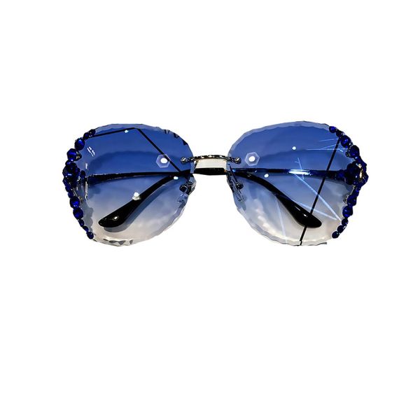 алмаз горный хрусталь солнцезащитные очки женщины мужчины роскошные хрустальные солнцезащитные очки прозрачные линзы негабаритные рамки квад, White;black