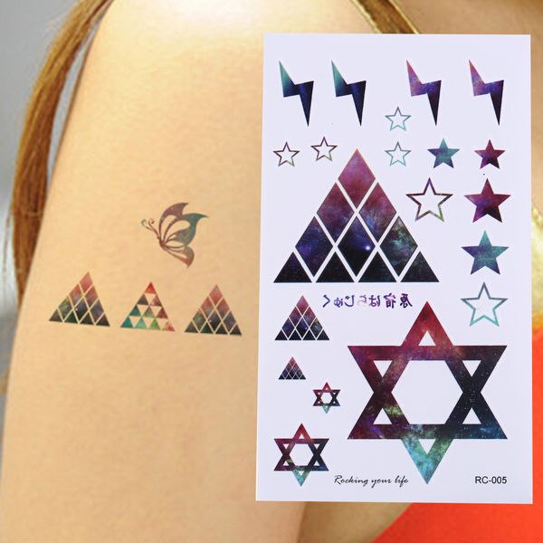 creative 1 sheet colorful waterproof stickers body art temporary tattoo stickers geometric five star tattoo sticker
creative 1 sheet colorful waterproof stickers body art temporary tattoo stickers geometric five star tattoo sticker