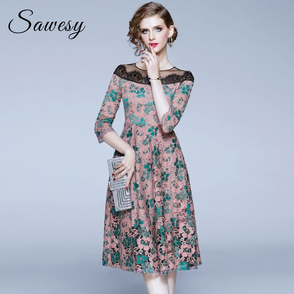 casual dresses lace patchwork floral elegant dinner women 2021 arrival summer 3/4 sleeve midi dress european style, Black;gray
casual dresses lace patchwork floral elegant dinner women 2021 arrival summer 3/4 sleeve midi dress european style, Black;gray