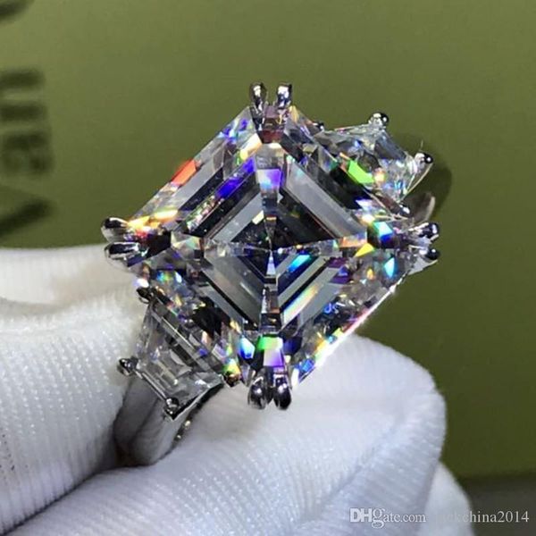 choucong luxury jewelry real 925 sterling silver princess cut white z cz diamond three stone gemstones women wedding bridal ring gift, Slivery;golden
choucong luxury jewelry real 925 sterling silver princess cut white z cz diamond three stone gemstones women wedding bridal ring gift, Slivery;golden