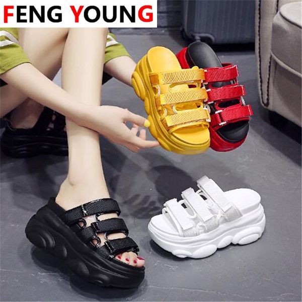 women platform slippers triple buckle 2020 summer women's chunky outdoor sport slides sweet cute girl 9cm wedge shoes, Black
women platform slippers triple buckle 2020 summer women's chunky outdoor sport slides sweet cute girl 9cm wedge shoes, Black