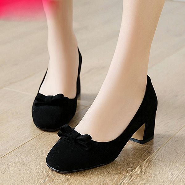 2019 women pumps square heels flock butterfly-knot square toe slip on shallow single shoes sweet style spring size 34-43, Black
2019 women pumps square heels flock butterfly-knot square toe slip on shallow single shoes sweet style spring size 34-43, Black