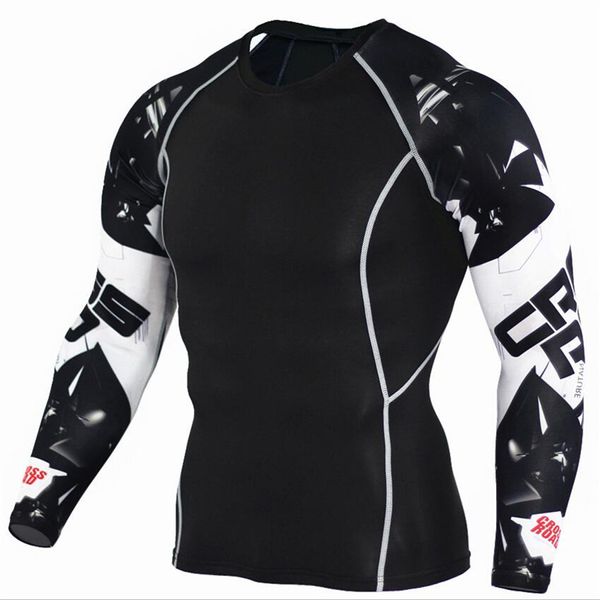 

Mens Compression Shirts 3d Teen Wolf Jerseys Long Sleeve T Shirt Fitness Men Lycra Mma Crossfit T -Shirts Tights Brand Clothing