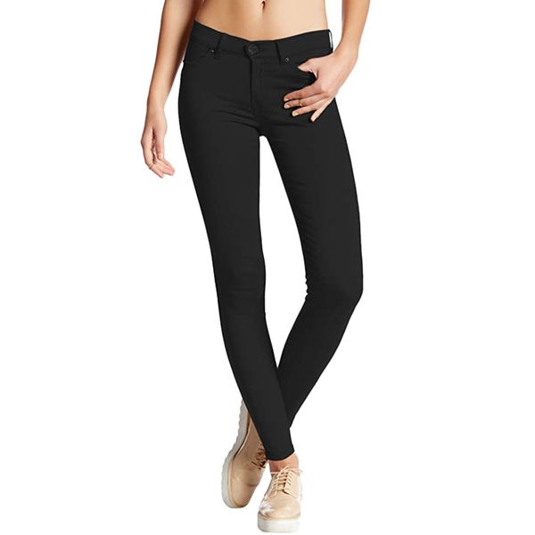 womens super stretch comfy denim skinny jeans, Blue