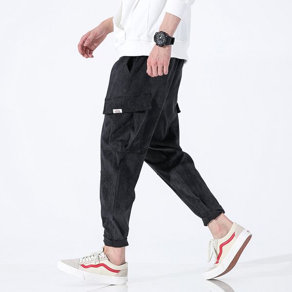 multi pocket corduroy jogger pants male loose harem casual long trousers nice autumn streetwear hip hop pants plus size m-4xl, Black
multi pocket corduroy jogger pants male loose harem casual long trousers nice autumn streetwear hip hop pants plus size m-4xl, Black