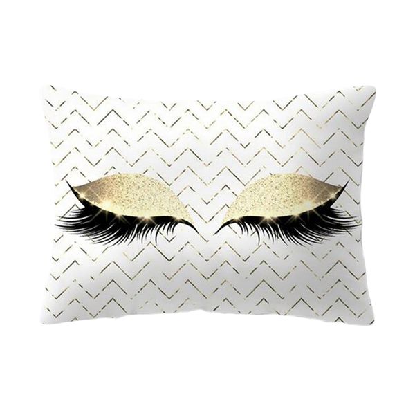 beautiful eyelash printed square cushion covers throw pillow case covers