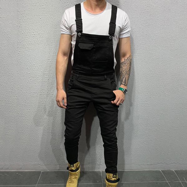 men's jeans long trousers men work clothes 6 colors stylish suspenders denim overalls torn strap man, Blue
men's jeans long trousers men work clothes 6 colors stylish suspenders denim overalls torn strap man, Blue