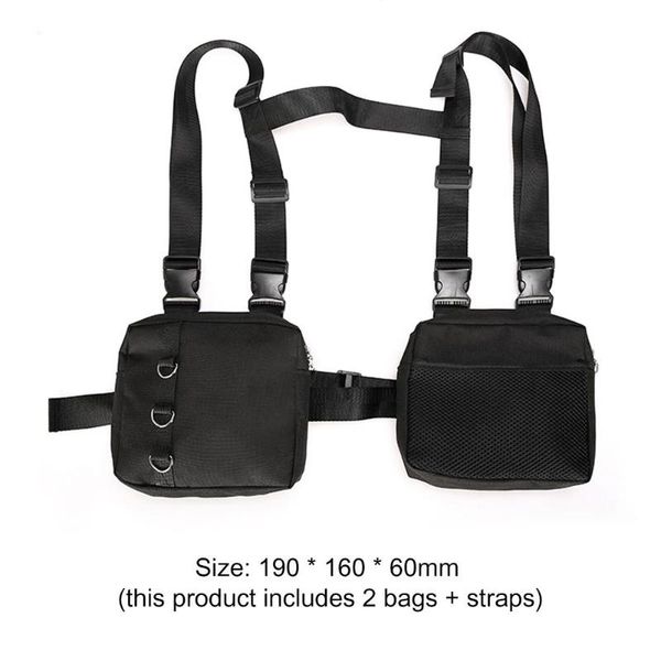 city jogging bags classic delicate functional vest bag men women 2 pockets hip-hop chest waist bag black skiing pants
city jogging bags classic delicate functional vest bag men women 2 pockets hip-hop chest waist bag black skiing pants