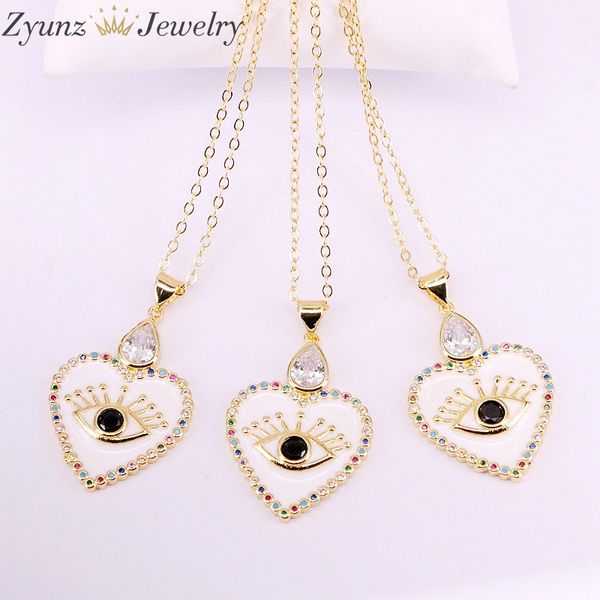 10pcs, rainbow stone zirconia fashion jewelry crystal enamel heart pendant necklace for woman, Silver
10pcs, rainbow stone zirconia fashion jewelry crystal enamel heart pendant necklace for woman, Silver