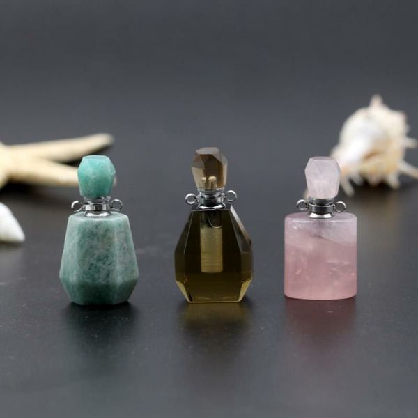 natural stone pendant perfume bottle gemstone pendant 18*35mm love wish style necklace jewelry for party gifts, Silver
natural stone pendant perfume bottle gemstone pendant 18*35mm love wish style necklace jewelry for party gifts, Silver