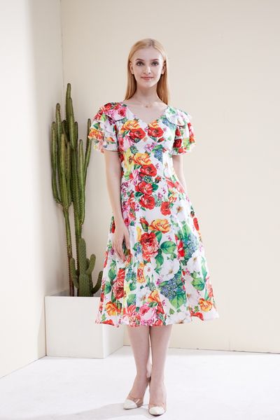 sale summer ins wholesale runway new hign-end occident v-neck short sleeves zipper panelled print floral new dresses, Black;gray
sale summer ins wholesale runway new hign-end occident v-neck short sleeves zipper panelled print floral new dresses, Black;gray