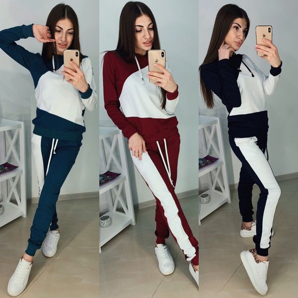 women sport suits printed fall tracksuits long-sleeve casual sportwear costumes 2 piece clothing set hoodies sweatshirt, White
women sport suits printed fall tracksuits long-sleeve casual sportwear costumes 2 piece clothing set hoodies sweatshirt, White