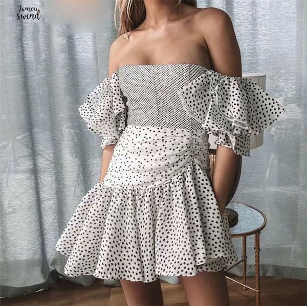 women dress vintage off shoulder puff sleeve vestido dot ruffles patchwork pleated party dress print summer dress, Black;gray
women dress vintage off shoulder puff sleeve vestido dot ruffles patchwork pleated party dress print summer dress, Black;gray