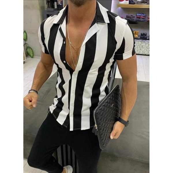 summer 2019 style leisure fitness exercise men's shirt men's short sleeve mercerized cotton stripe color slim shirt sh, White;black
summer 2019 style leisure fitness exercise men's shirt men's short sleeve mercerized cotton stripe color slim shirt sh, White;black