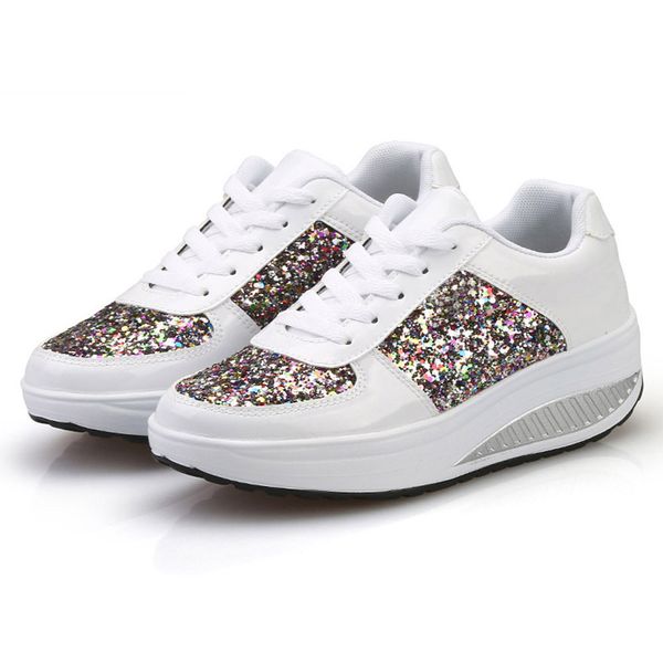 new fashion ladies casual shoes thick-soled lace-up women's shoes sequins wedges sports increased women's sneakers d30
new fashion ladies casual shoes thick-soled lace-up women's shoes sequins wedges sports increased women's sneakers d30