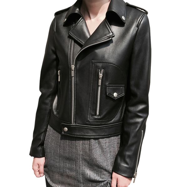women leather jacket spring 2020 new arrival real sheepskin coats ladies classic genuine leather jacket, Black
women leather jacket spring 2020 new arrival real sheepskin coats ladies classic genuine leather jacket, Black