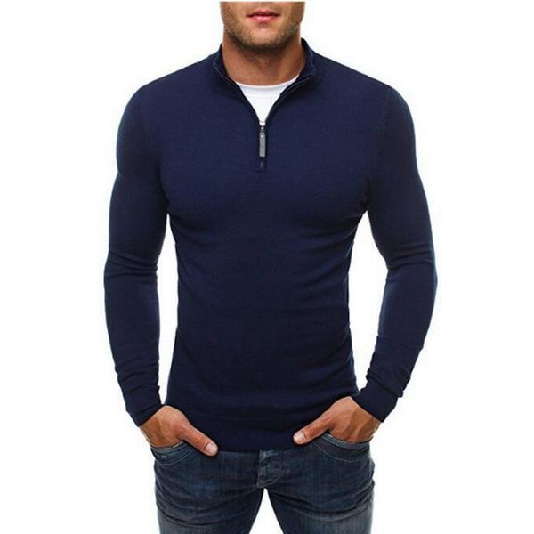 2019 men warm loose winter solid turtleneck casual zip up sweatshirt pullovers pure color sweater, White;black
2019 men warm loose winter solid turtleneck casual zip up sweatshirt pullovers pure color sweater, White;black