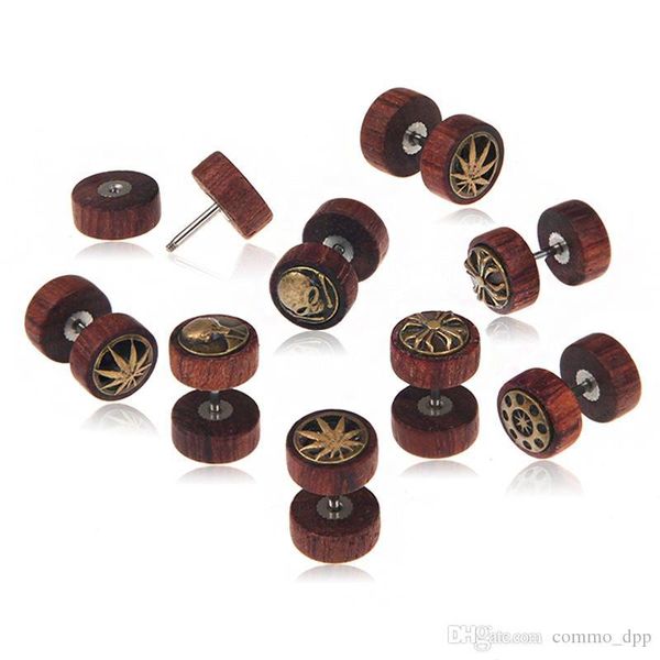10mm wooden dumbbell stud earrings for women men punk ufo cross alien lion tree of life sign round wood earrings fashion jewelry, Golden;silver
10mm wooden dumbbell stud earrings for women men punk ufo cross alien lion tree of life sign round wood earrings fashion jewelry, Golden;silver