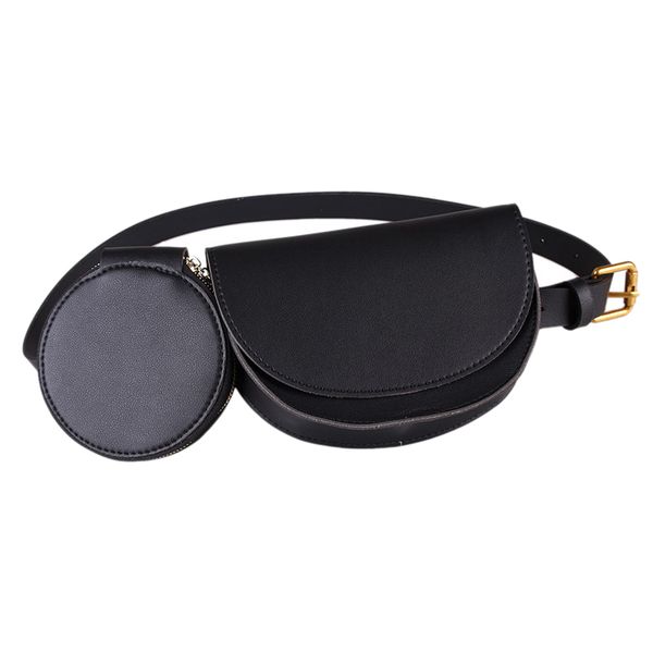 women waist bag half round fanny pack belt bag female combined pu leather waist pack chest belly pouch black
women waist bag half round fanny pack belt bag female combined pu leather waist pack chest belly pouch black