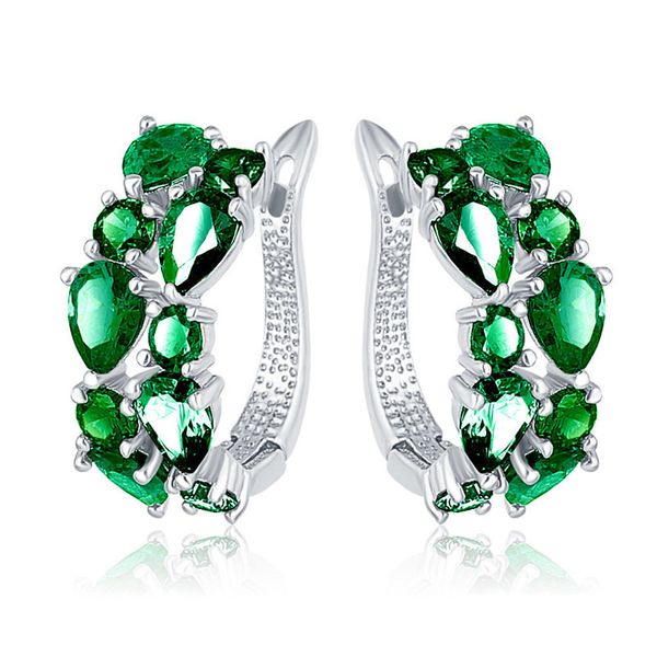 classic green zircon hoop earrings for women fashion jewelry wedding brincos engagement statement earings ladies accessories, Golden;silver
classic green zircon hoop earrings for women fashion jewelry wedding brincos engagement statement earings ladies accessories, Golden;silver