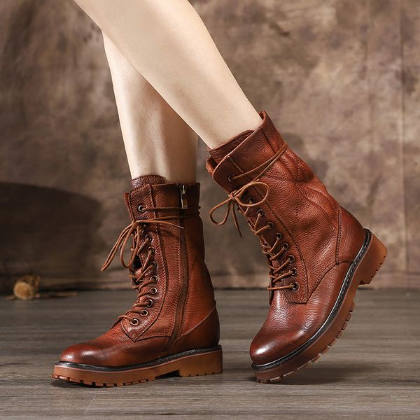 genuine leather boots women long boots lace up autumn and winter botas zapatos de mujer classic women's shoes, Black
genuine leather boots women long boots lace up autumn and winter botas zapatos de mujer classic women's shoes, Black