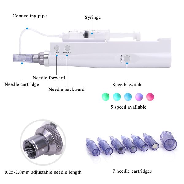 no needle injection meso injector mesotherapy gun disposable needles 9pins,12pins,24pins,36pins,42pins,nano injection needle optional, Black;white
no needle injection meso injector mesotherapy gun disposable needles 9pins,12pins,24pins,36pins,42pins,nano injection needle optional, Black;white