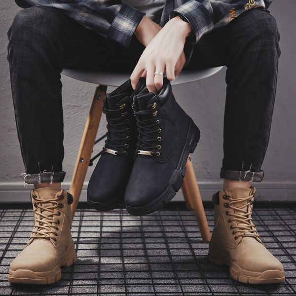 fall ankle boots board shoes fashion american skate sneakers anti-slippery teen rugged martin boots men canvas casual shoes, Black
fall ankle boots board shoes fashion american skate sneakers anti-slippery teen rugged martin boots men canvas casual shoes, Black