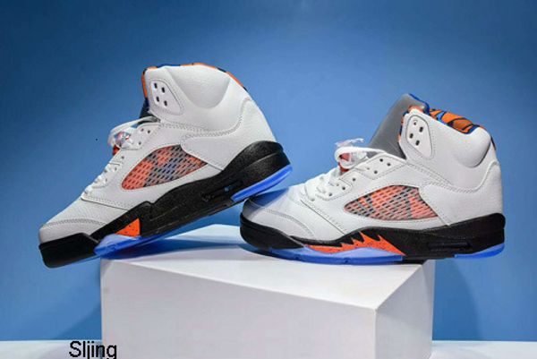 with box mens basketball shoes sneakers 5s white orange blue brand designer sports shoes for men size us7-13
with box mens basketball shoes sneakers 5s white orange blue brand designer sports shoes for men size us7-13