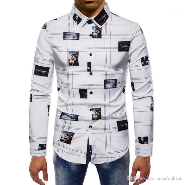 printed shirts homme designer lapel neck fashion mens casual shirts spring autumn digital, White;black
printed shirts homme designer lapel neck fashion mens casual shirts spring autumn digital, White;black