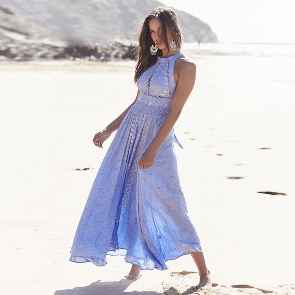 fashion women long boho maxi evening party dress summer backless halter neck lace up holiday elegant beach dresses sexy, White;black
fashion women long boho maxi evening party dress summer backless halter neck lace up holiday elegant beach dresses sexy, White;black