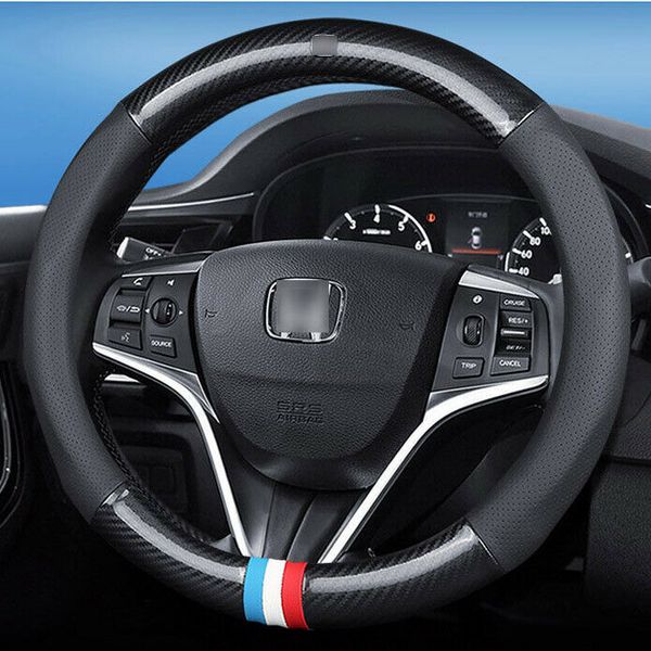 15 inch carbon fiber leather car steering wheel cover upgrade for honda civic 
15 inch carbon fiber leather car steering wheel cover upgrade for honda civic