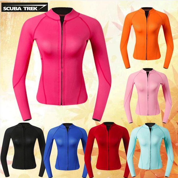 women's wetsuit 2mm neoprene wetsuit jacket long sleeve front zip shirt for diving snorkeling surfing kayaking cano
women's wetsuit 2mm neoprene wetsuit jacket long sleeve front zip shirt for diving snorkeling surfing kayaking cano