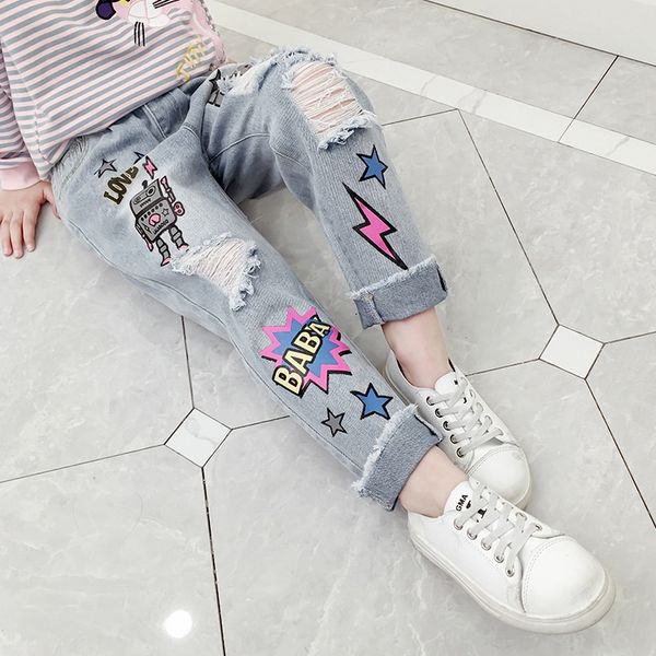 2vlpu 2020 autumn wear girl hole-piercing loose cartoon and jeans pants and jeans trousers printed denim trousers sports wear-through fashio, Blue
2vlpu 2020 autumn wear girl hole-piercing loose cartoon and jeans pants and jeans trousers printed denim trousers sports wear-through fashio, Blue