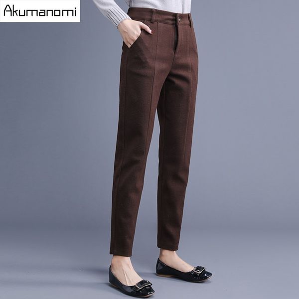 autumn winter full length pencil pants brown black zipper pleated pocket trousers women's trousers spring panty plus size, Black;white
autumn winter full length pencil pants brown black zipper pleated pocket trousers women's trousers spring panty plus size, Black;white
