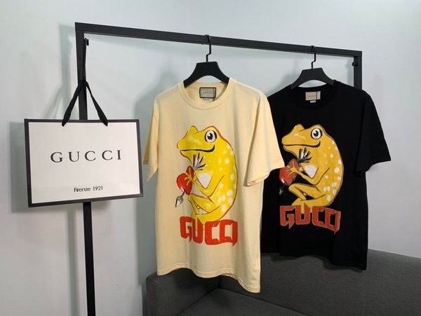 2020 italian spring and summer latest fashion frog printing casual mixed cotton t-shirt men and women black yellow long tee, White
2020 italian spring and summer latest fashion frog printing casual mixed cotton t-shirt men and women black yellow long tee, White