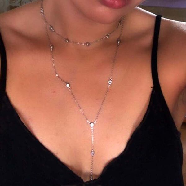 collares collier multilayer necklace 2019 extend silver rose gold color double layer necklace 925 silver fashion women choker
collares collier multilayer necklace 2019 extend silver rose gold color double layer necklace 925 silver fashion women choker