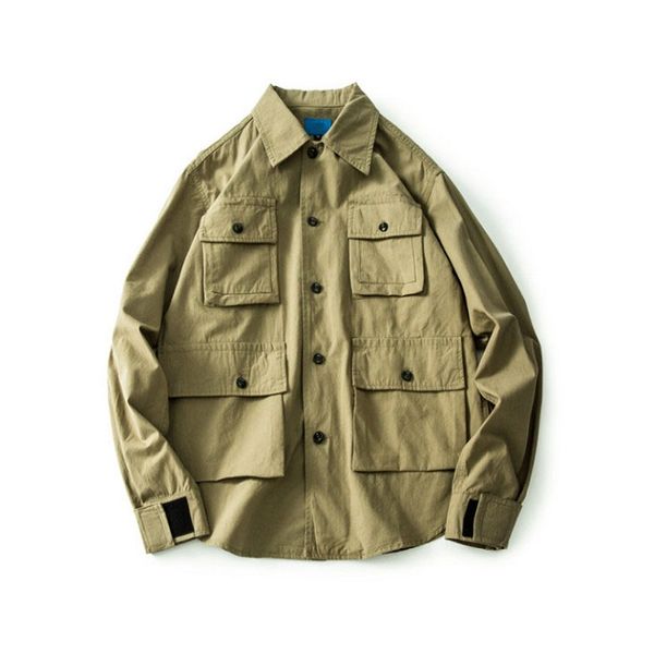 multi-pocket tooling jacket men's casual retro american casual wear jacket tide men's clothing, Black;brown
multi-pocket tooling jacket men's casual retro american casual wear jacket tide men's clothing, Black;brown