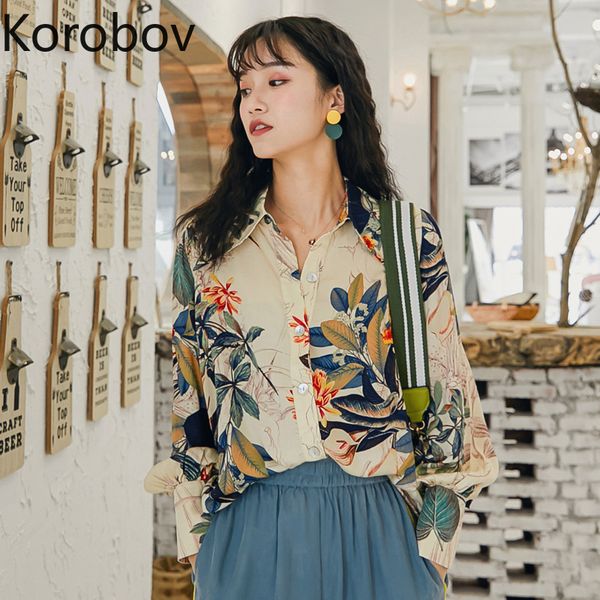 korobov new arrival korean sweet flower print women blouses vintage turn-down collar long sleeve shirts summer mujer blusas, White
korobov new arrival korean sweet flower print women blouses vintage turn-down collar long sleeve shirts summer mujer blusas, White