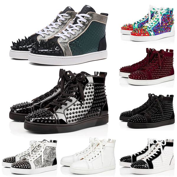 2020 new designer ace red bottom shoes for men casual shoes womens platform bottoms spike brand luxury low high cut sneakers trainers, Black
2020 new designer ace red bottom shoes for men casual shoes womens platform bottoms spike brand luxury low high cut sneakers trainers, Black