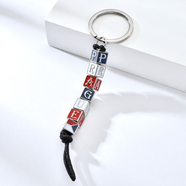прага письмо цепи алфавит металлический ключ cube square поворотная гибка rope key ring, Silver 
прага письмо цепи алфавит металлический ключ cube square поворотная гибка rope key ring, Silver