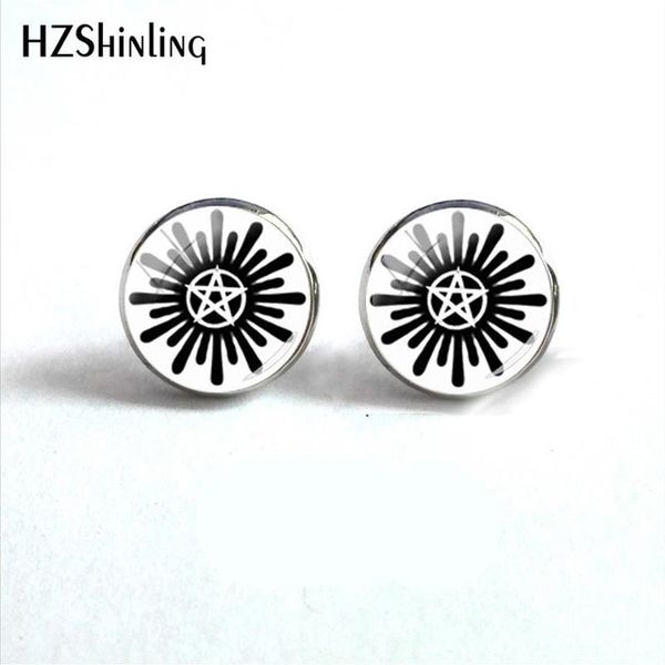 2019 new white pentagram earring occult wiccan earrings silver handmade jewelry glass dome ear stud for women hz4, Golden;silver
2019 new white pentagram earring occult wiccan earrings silver handmade jewelry glass dome ear stud for women hz4, Golden;silver