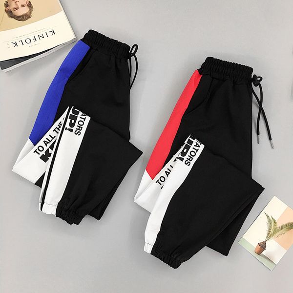 bf harajuku hip hop women's patchwork sport pants spring streetwear vintage cargo pants loose letter printed harem, Black;white
bf harajuku hip hop women's patchwork sport pants spring streetwear vintage cargo pants loose letter printed harem, Black;white