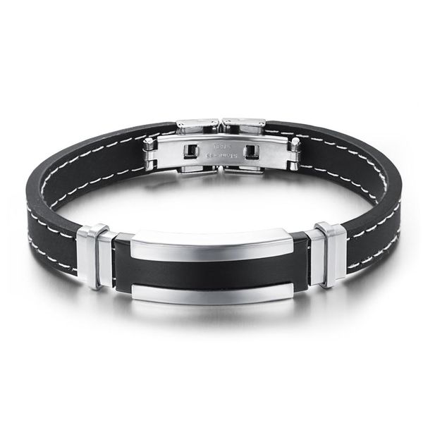black genuine silicone man bangles fashion stainless steel clasp men jewelry vintage 13mm width accessories ph925
black genuine silicone man bangles fashion stainless steel clasp men jewelry vintage 13mm width accessories ph925