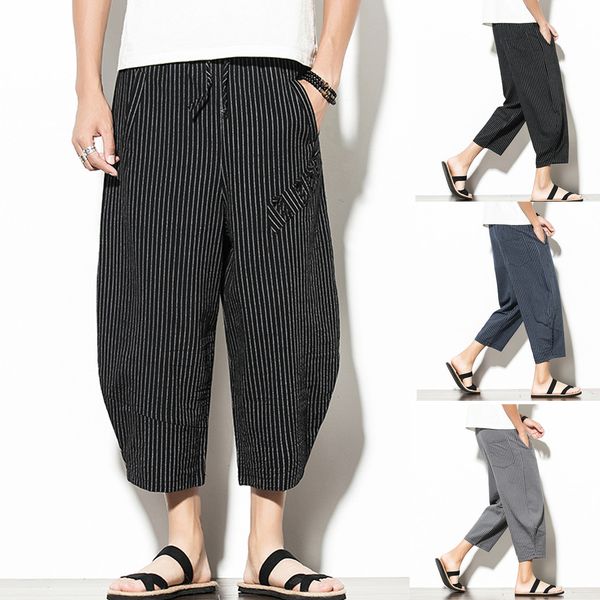 casual harem pants men jogger pants men fitness trousers striped male chinese traditional harajuku 2019 summer, Black
casual harem pants men jogger pants men fitness trousers striped male chinese traditional harajuku 2019 summer, Black