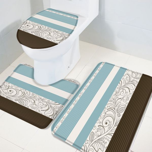 3 pieces bathroom set vintage flower pattern blue bath set toilet cover mat pedestal rug non-slip bathroom rug set
3 pieces bathroom set vintage flower pattern blue bath set toilet cover mat pedestal rug non-slip bathroom rug set