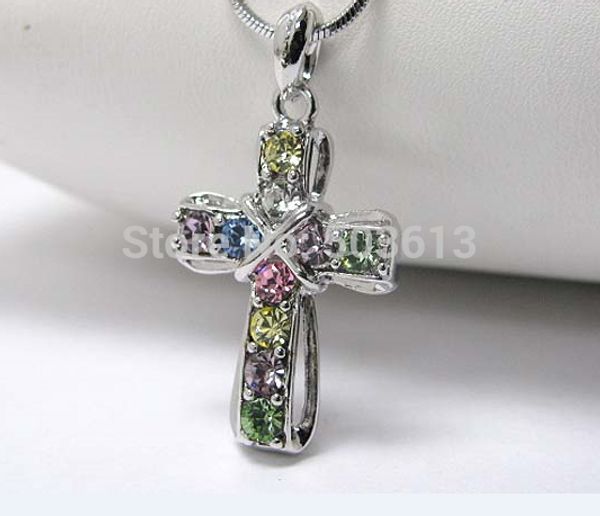 fashion metal cross snake chain crystal rhinestone pendant necklace 3cm one piece xy121, Silver
fashion metal cross snake chain crystal rhinestone pendant necklace 3cm one piece xy121, Silver