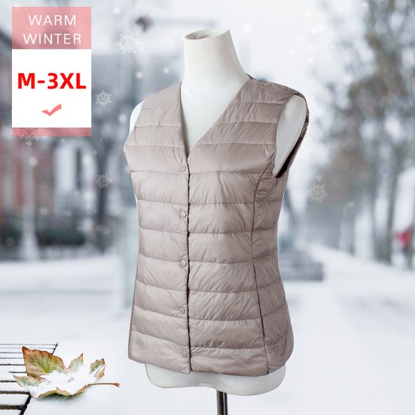 winter women white duck down vest female ultra light slim thin v-neck sleeveless coat warm casual windproof liner good quanlity, Black
winter women white duck down vest female ultra light slim thin v-neck sleeveless coat warm casual windproof liner good quanlity, Black