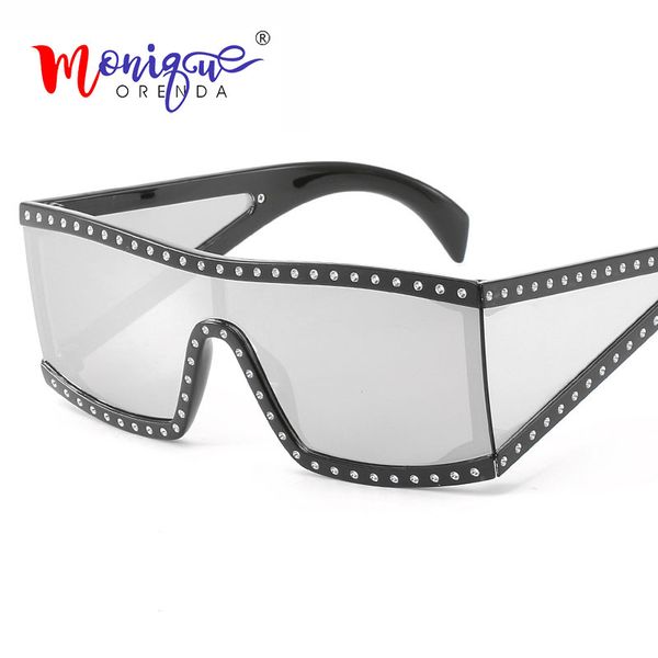 oversized sunglasses women men luxury rhinestone inlay designer rectangle flat sun glasses female men goggle eyewear uv400, White;black
oversized sunglasses women men luxury rhinestone inlay designer rectangle flat sun glasses female men goggle eyewear uv400, White;black