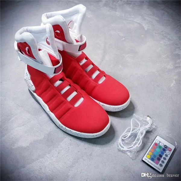 auto laces air mag back to the future glow in the dark grey black red sneakers marty mcfly's led basketball shoes mag's with box a
auto laces air mag back to the future glow in the dark grey black red sneakers marty mcfly's led basketball shoes mag's with box a